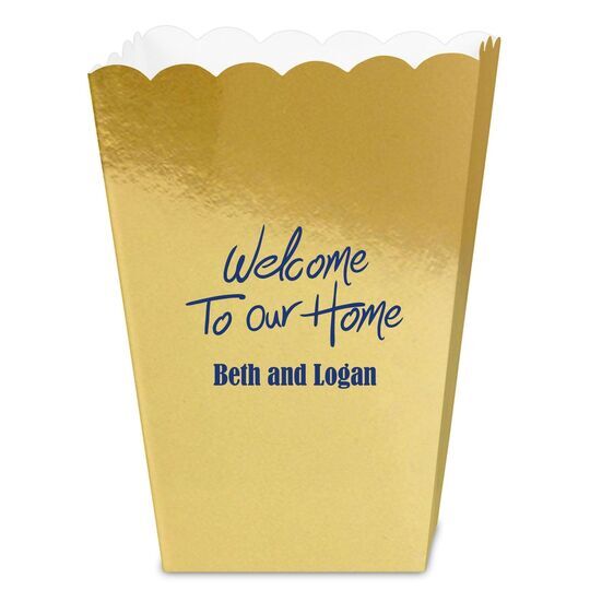 Fun Welcome to our Home Mini Popcorn Boxes